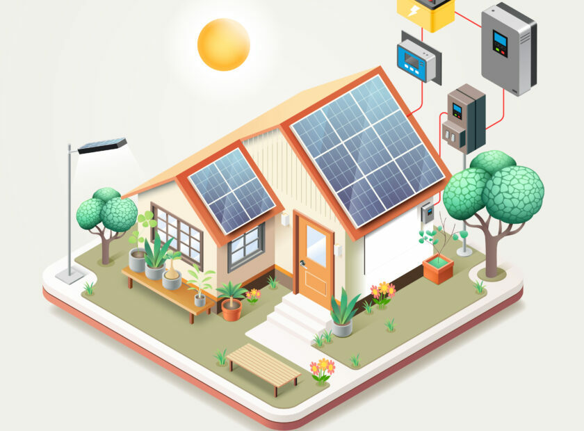 Smart-home-with-solar-panels